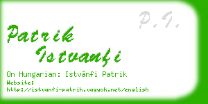 patrik istvanfi business card
